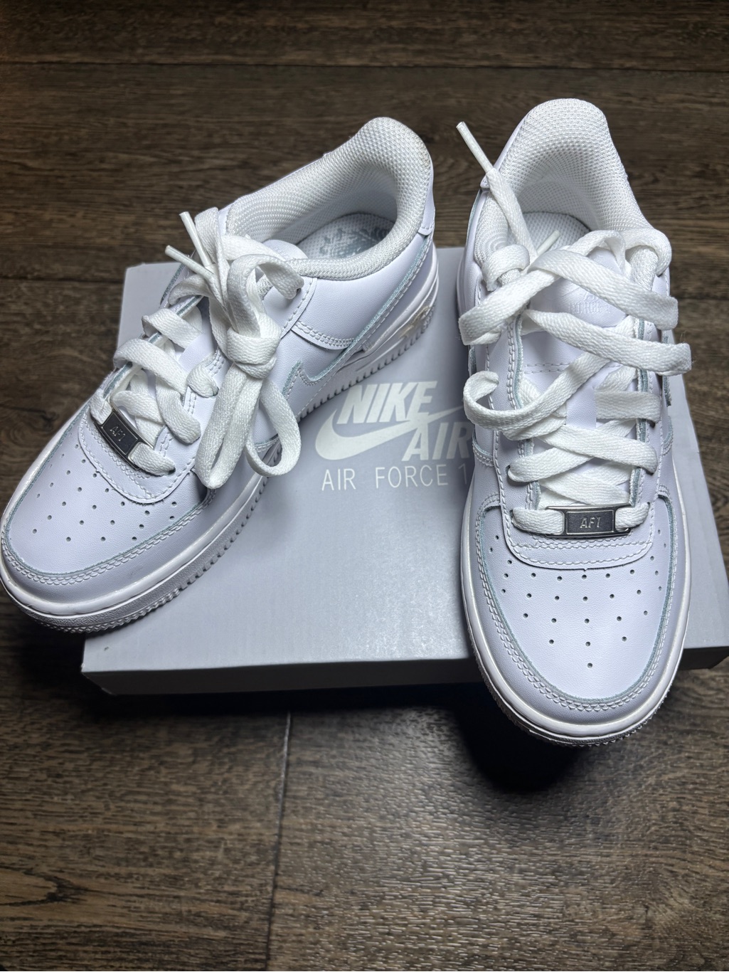 Nike Kids White Leather Sneakers